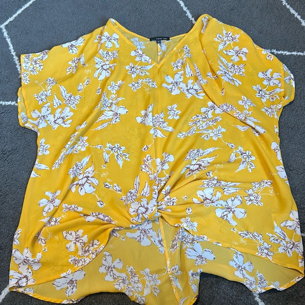 Knotted front blouse